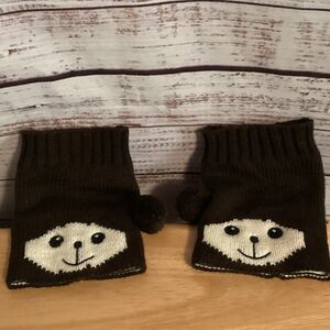 Brown Monkey Face Boot Toppers